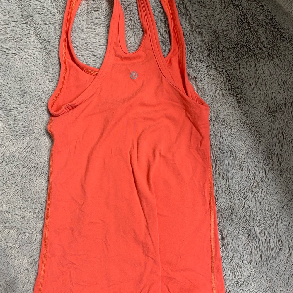 Lululemon hot orange tank. Size 2